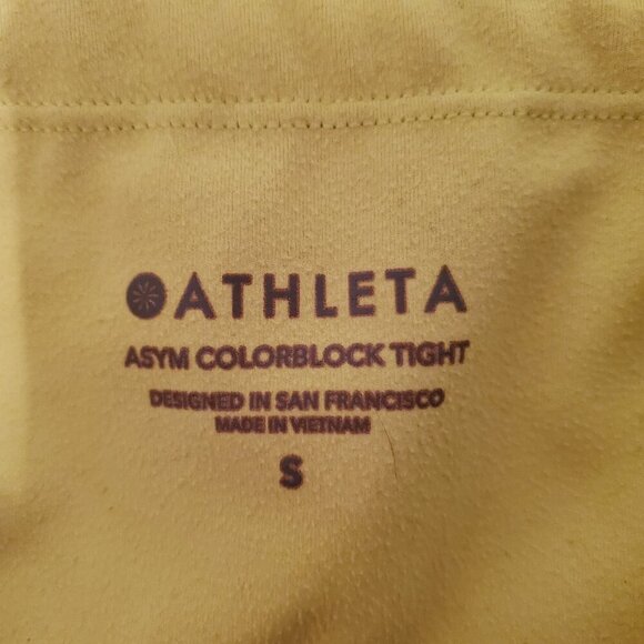 Athleta Asym Colorblock Tights Plush Supersonic S - Picture 4 of 7